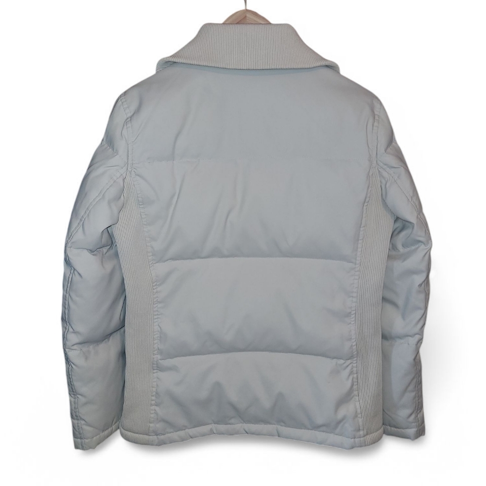 Women's GAP Down Puffer Jacket Cream Medium Vintage Y2K! - Picture 4 of 14